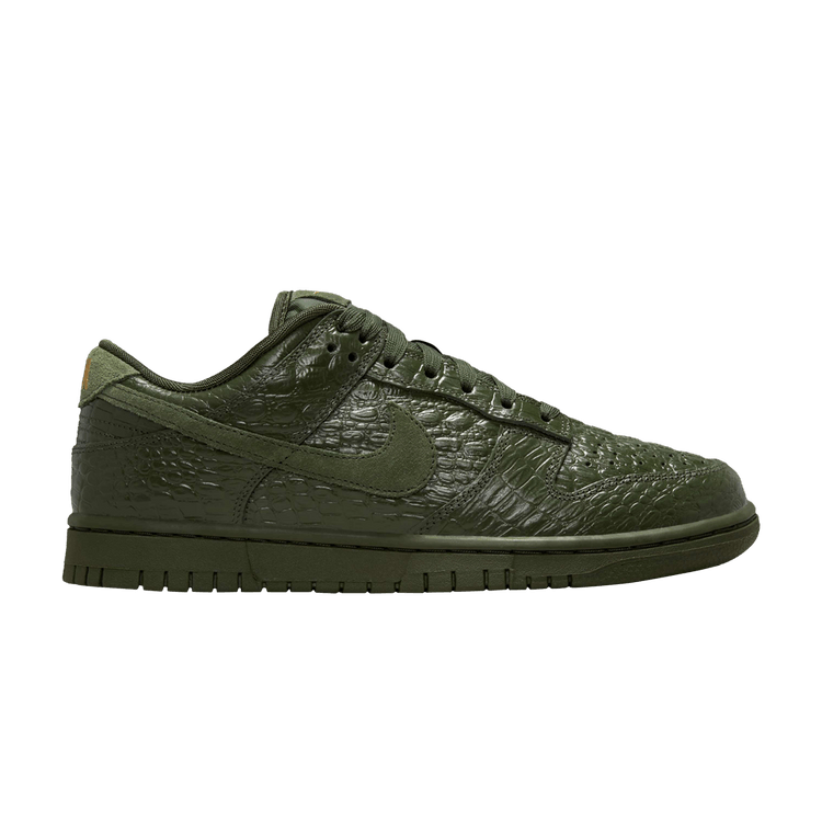 Nike Wmns Dunk Low 'Crocodile' — Carbon Green/Metallic Gold/Medium Olive