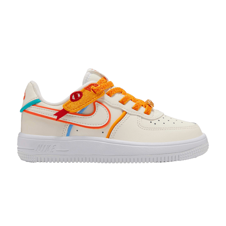 Nike Force 1 Low LV8 EasyOn PS 'Year of the Snake' — Sail/White/Sail