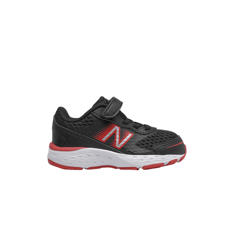 New Balance 680v6 Hook &amp; Loop Toddler Wide 'Black Team Red' — Black/Team Red