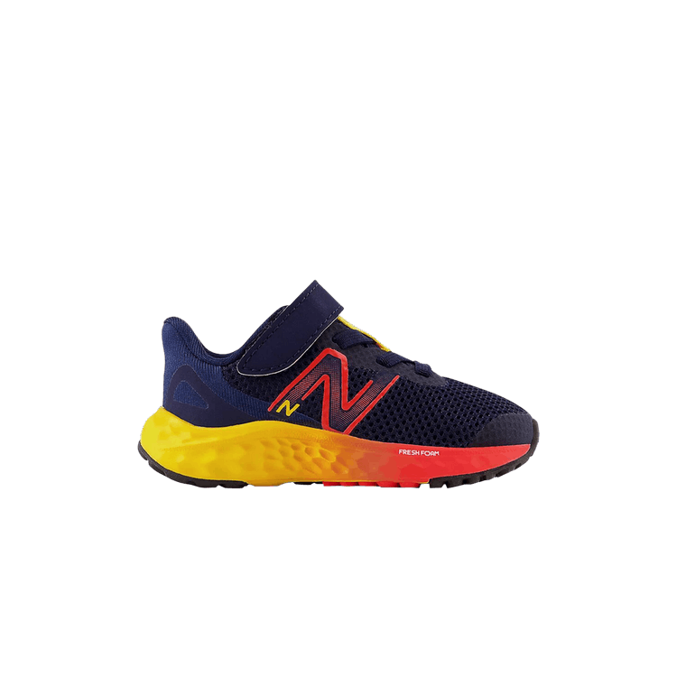 New Balance Fresh Foam Arishi v4 Bungee Lace Toddler 'Navy Red Egg Yolk' — Team Navy/Electric Red/Egg Yolk