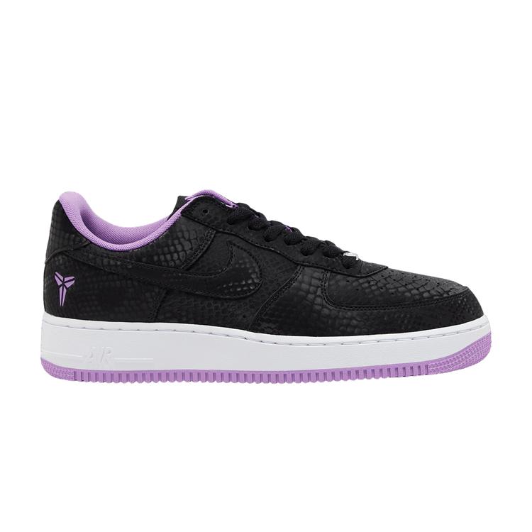 Kobe Bryant x Nike Air Force 1 Low 'Black Purple Stardust' — Black/White/Purple Stardust