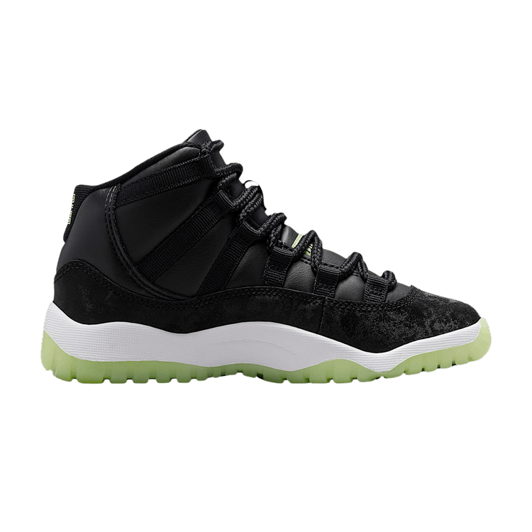 Air Jordan 11 Retro PS 'Black Dark Raisin' — Black/Dark Raisin/White/Barely Volt