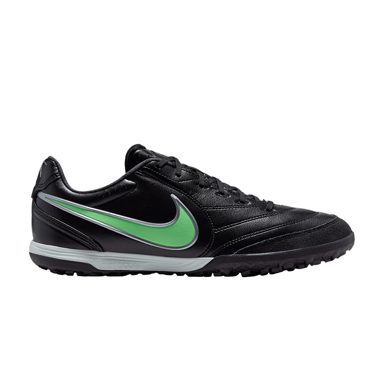 Nike Tiempo Ligera Pro TF Low 'Black Illusion Green' — Black/Black/Illusion Green