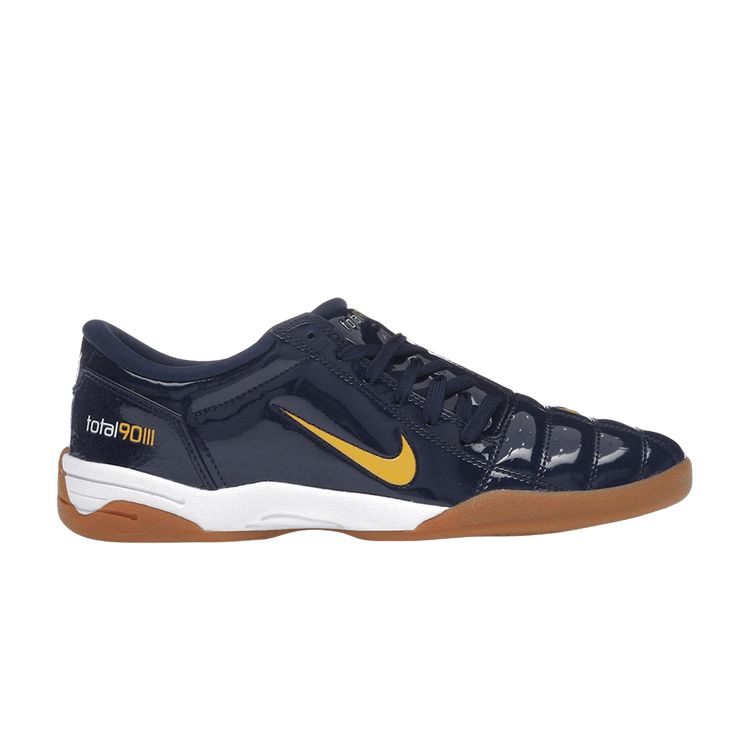 Nike Wmns Total 90 3 SP 'Patent Michigan' — Midnight Navy/White/Gum Medium Brown/University Gold