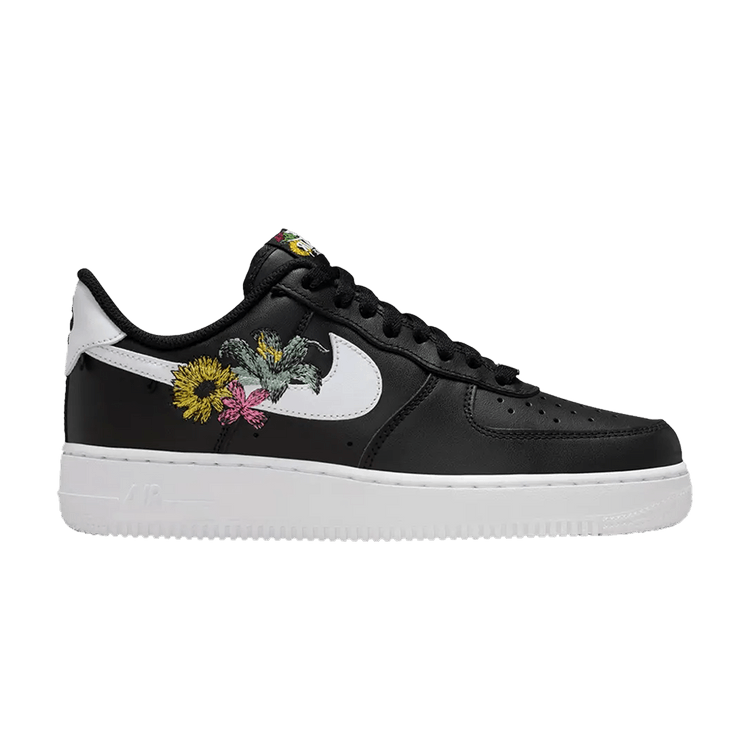 Wmns Nike Air Force 1 Low Premium 'Now Accepting All Flowers' — Black/White-Metallic Gold-White