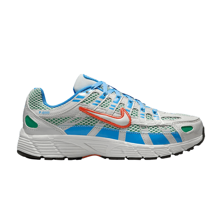 Nike P-6000 GS 'White University Blue Green' — Summit White/University Blue/Stadium Green/Magic Ember