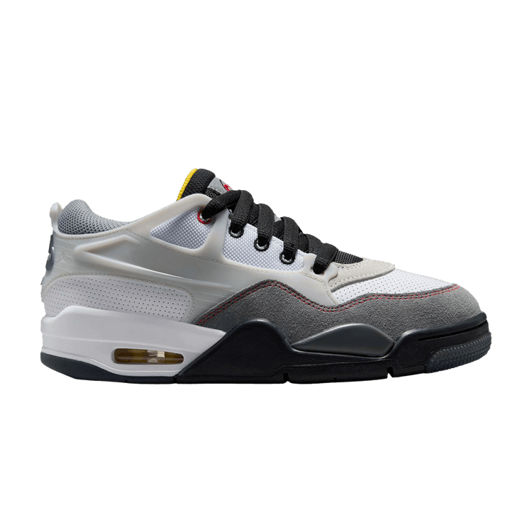 Air Jordan 4 RM Premium GS 'Motorsports' — White/Black/Smoke Grey/Fire Red