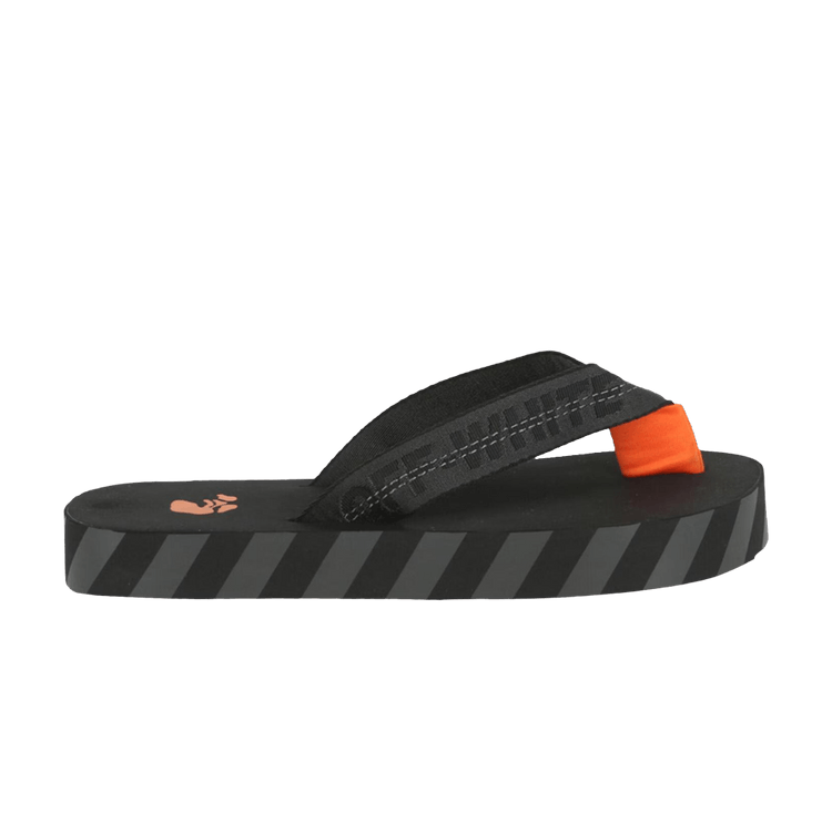 Off-White Flip Flops 'Black Orange' — Black/Orange