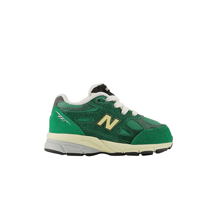 New Balance 990v3 Toddler Wide 'Green Gold' — Varsity Green/Team Forest Green