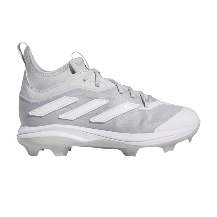 Adidas Adizero Afterburner 9 NWV TPU J 'Team Light Grey' — Team Light Grey/Cloud White/Team Light Grey