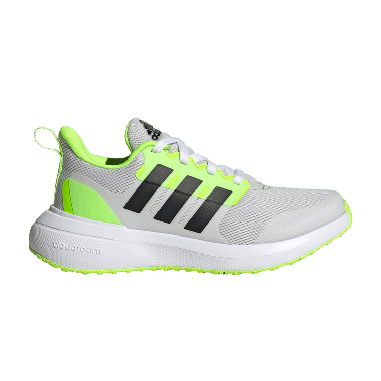 Adidas FortaRun 2.0 Cloudfoam Little Kid 'Grey Lucid Lemon' — Grey One/Core Black/Lucid Lemon