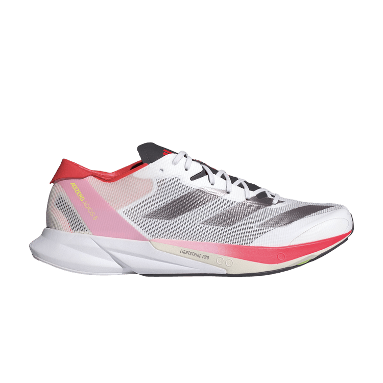adidas Adizero Adios 8 'White Aurora Solar Red' — Cloud White/Aurora Metallic/Solar Red