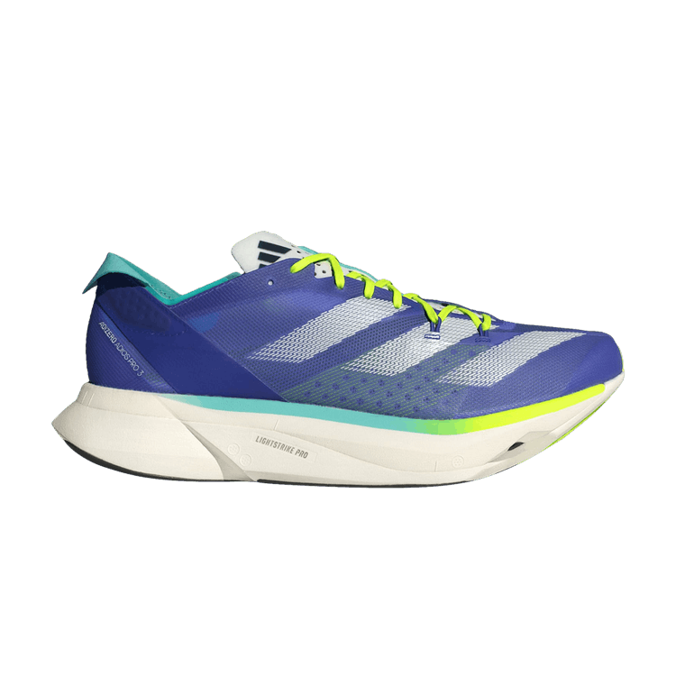 adidas Adizero Adios Pro 3 'Cobalt Blue Lucid Lemon' — Cobalt Blue/Zero Metallic/Lucid Lemon