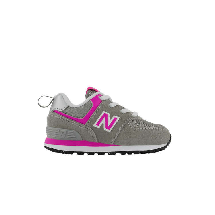 New Balance 574 Bungee Toddler Wide 'Core Pack - Grey Pink' — Grey/Pink