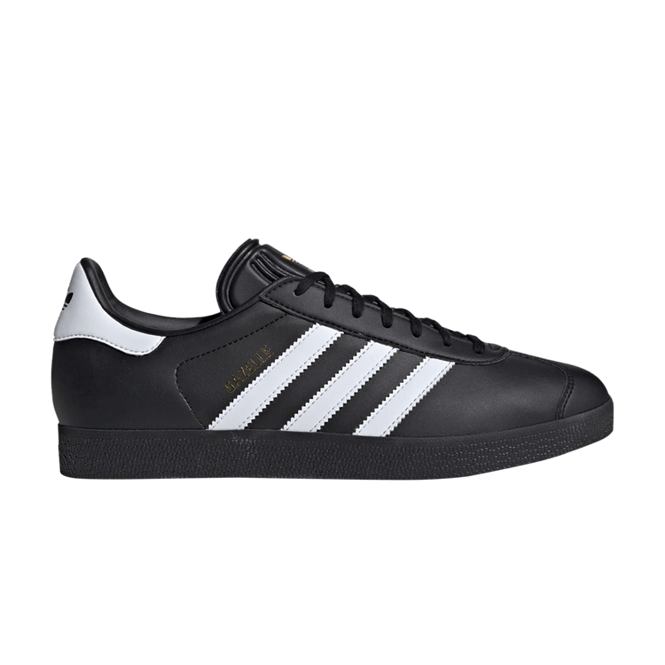 Adidas Gazelle 'Black White' — Core Black/Cloud White/Gold Metallic