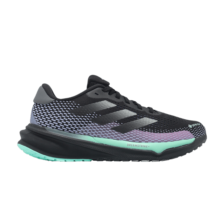 Adidas Wmns Supernova GORE-TEX 'Black Semi Flash Aqua' — Core Black/Iron Metallic/Semi Flash Aqua