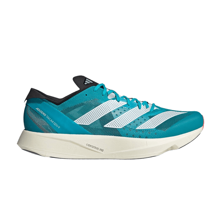 adidas Adizero Takumi Sen 9 'Lucid Cyan' — Cloud White/Core Black/Lucid Cyan
