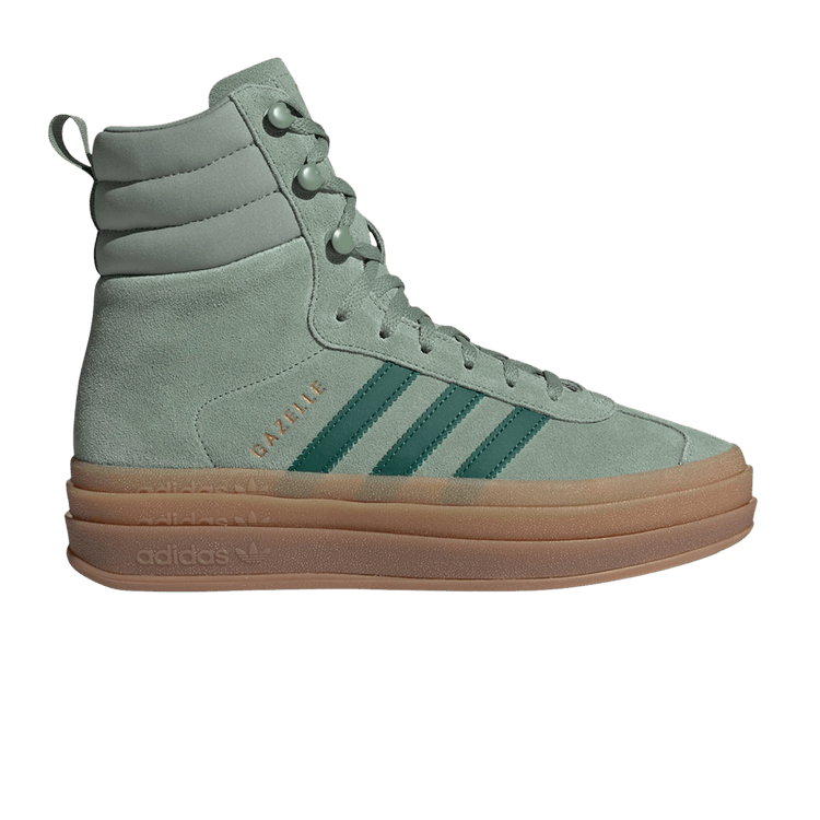 Adidas Wmns Gazelle Boot 'Silver Green Gum' — Silver Green/Collegiate Green/Gold Metallic