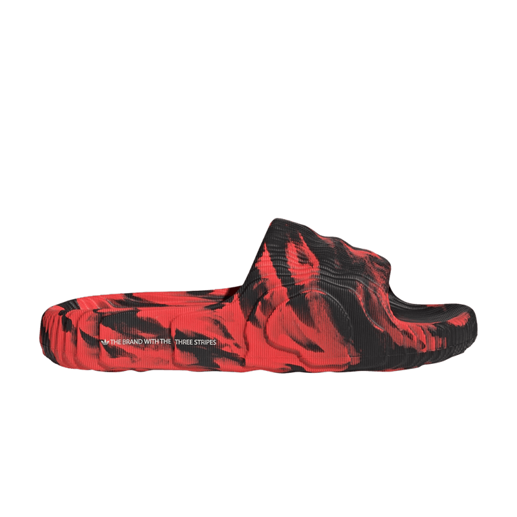 adidas Adilette 22 Slides 'Bright Red Black' — Core Black/Core Black/Bright Red