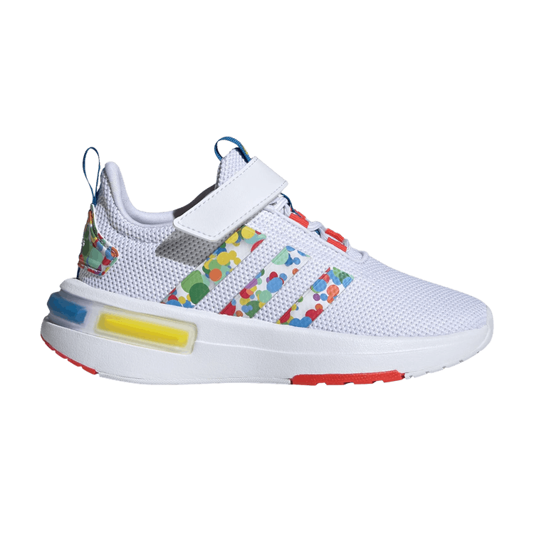adidas Racer TR23 EL Little Kid 'Color Pop' — Cloud White/Bright Red/Bright Royal