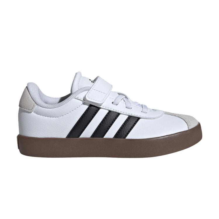 Adidas VL Court 3.0 EL J 'White Black Gum' — Cloud White/Core Black/Grey One