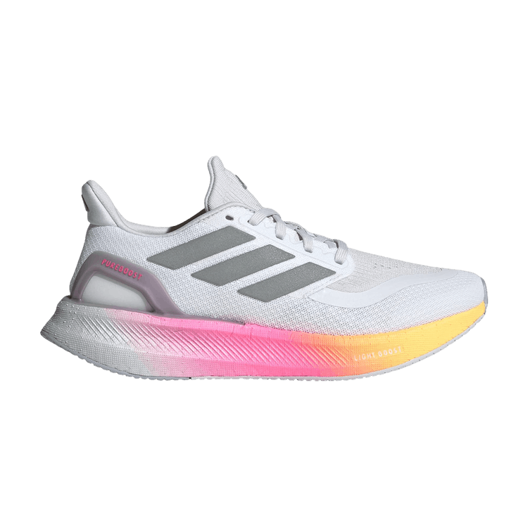 Adidas Wmns PureBoost 5 'White Lucid Pink' — Cloud White/Silver Metallic/Spark