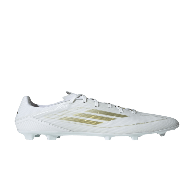 Adidas Adizero F50 League FG MG 'Day Spark Pack' — Cloud White/Gold Metallic/Cloud White