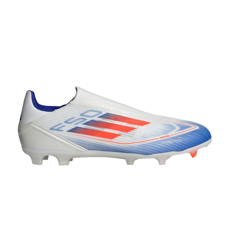 adidas Adizero F50 League Laceless FG MG 'Advancement Pack' — Cloud White/Solar Red/Lucid Blue
