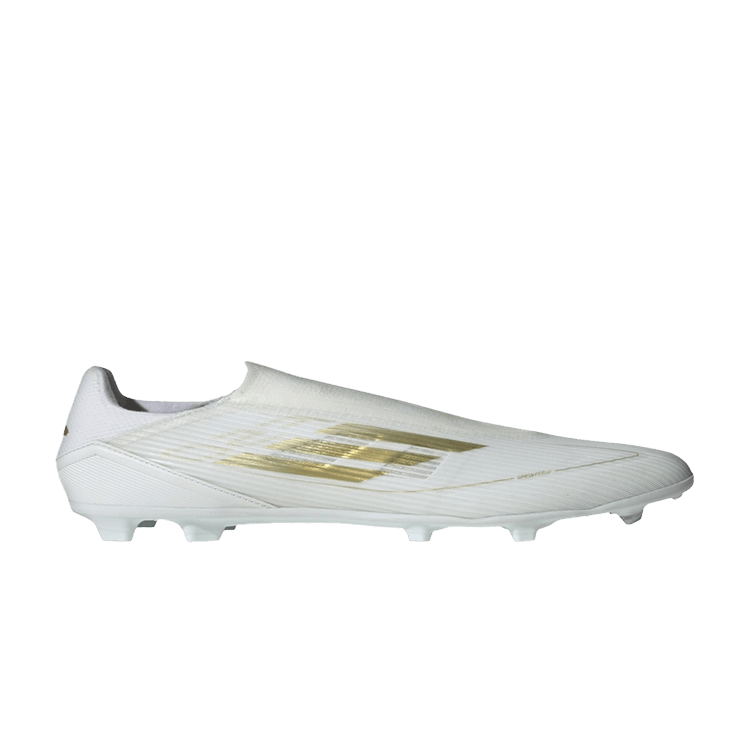 Adidas Adizero F50 League Laceless FG MG 'Day Spark Pack' — Cloud White/Gold Metallic/Cloud White