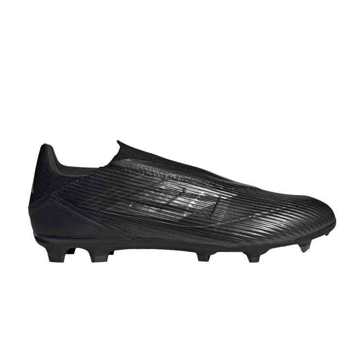 adidas Adizero F50 League Laceless FG MG 'Dark Spark Pack' — Core Black/Iron Metallic/Gold Metallic