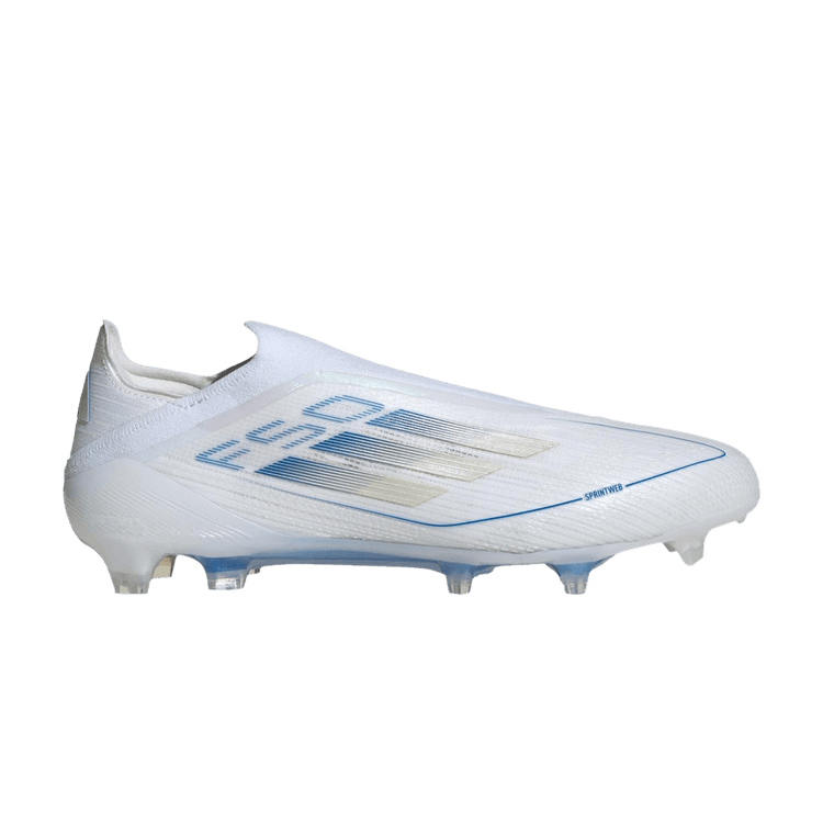 Adidas Adizero F50 Elite Laceless FG 'Polar Victory Pack' — Cloud White/Pearl Metallic/Cloud White