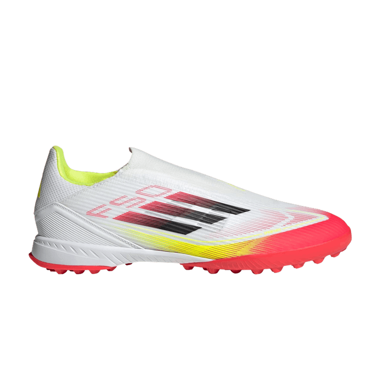 adidas Adizero F50 League Laceless TF 'Pure Victory Pack' — Cloud White/Core Black/Solar Yellow