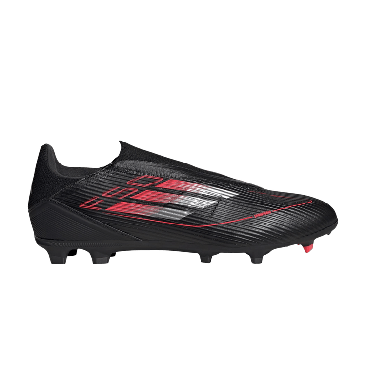 adidas Adizero F50 League Laceless FG MG 'Stealth Victory Pack' — Core Black/Iron Metallic/Lucid Red