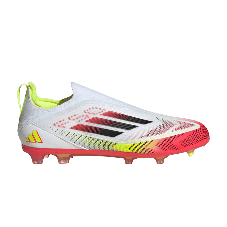 adidas Adizero F50 Elite Laceless FG K 'Pure Victory Pack' — Cloud White/Core Black/Solar Yellow