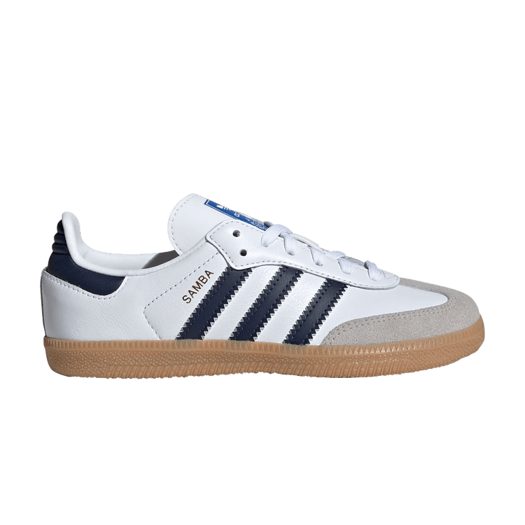 adidas Samba OG J 'White Night Indigo Gum' — Cloud White/Night Indigo/Gum