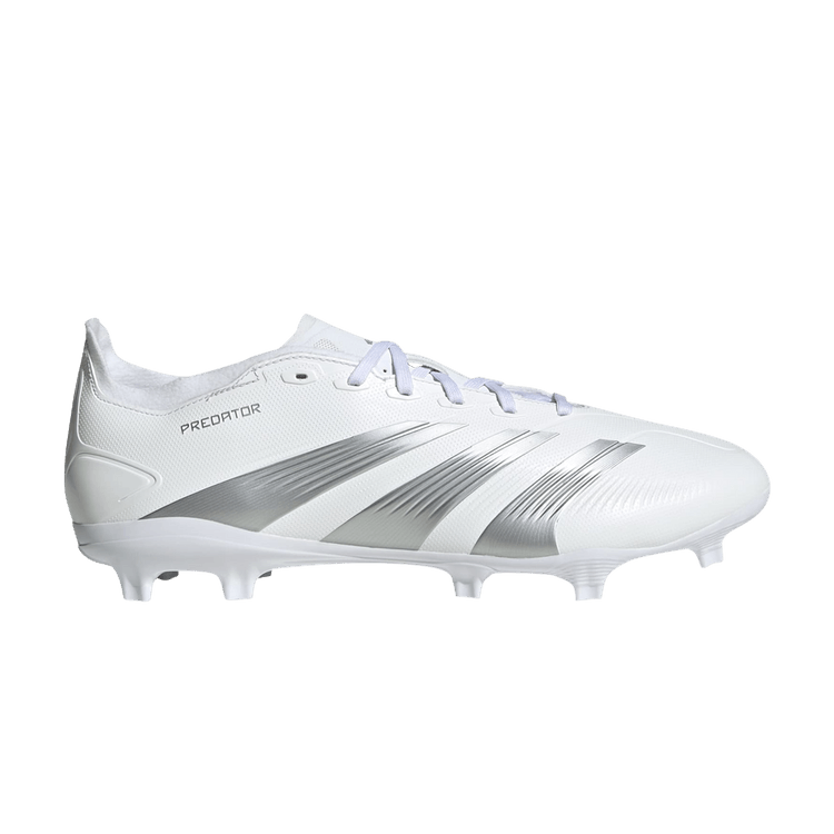 Adidas Predator 24 League FG 'Pearlized Pack' — Cloud White/Silver Metallic/Grey One