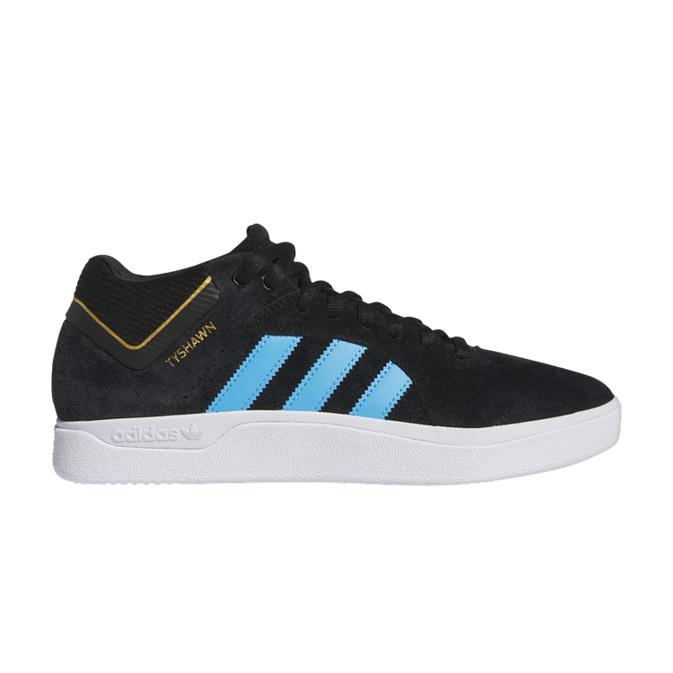 Adidas Tyshawn 'Black Blue Burst' — Core Black/Light Grey Heather/Blue Burst