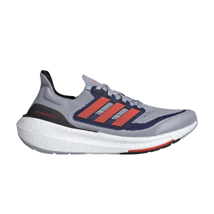 Adidas UltraBoost Light 'Halo Silver Solar Red' — Halo Silver/Solar Red/Dark Blue