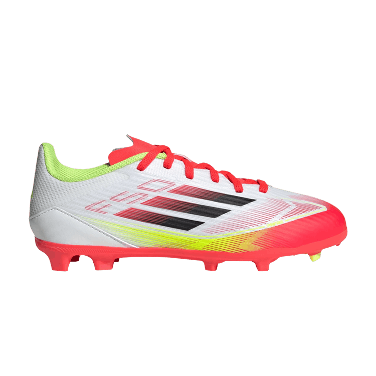 adidas Adizero F50 League FG MG K 'Pure Victory Pack' — Cloud White/Core Black/Solar Yellow