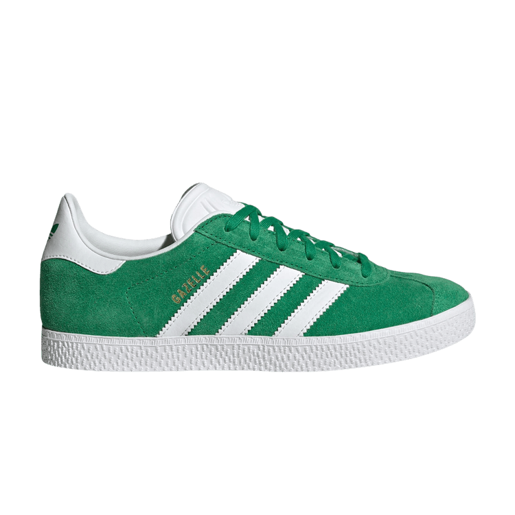 Adidas Gazelle J 'Green White' — Green/Cloud White/Gold Metallic