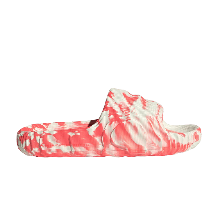 Adidas Adilette 22 Slides 'Ivory Solar Red' — Ivory/Solar Red/Solar Red