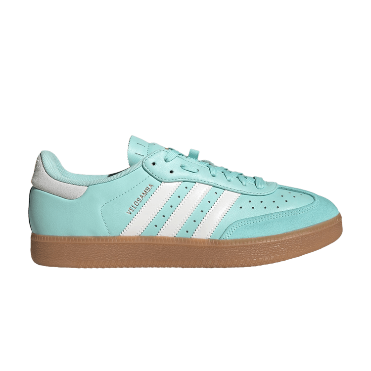Adidas Velosamba Leather 'Semi Flash Aqua' — Semi Flash Aqua/Cloud White/Gold Metallic