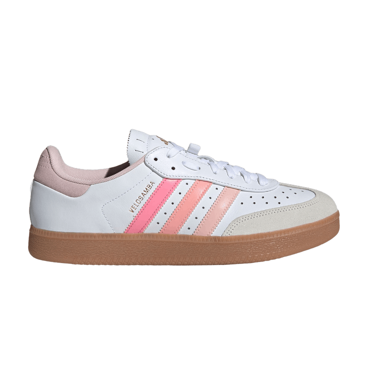 Adidas Velosamba Leather 'White Sandy Pink' — Cloud White/Sandy Pink/Gold Metallic