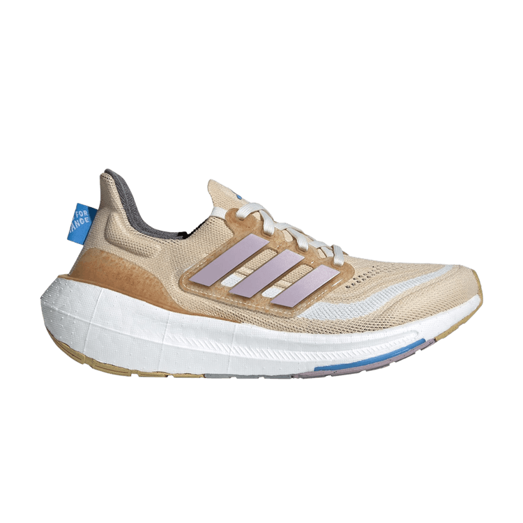Adidas Wmns UltraBoost Light 'Crystal Sand Preloved Fig' — Crystal Sand/Preloved Fig/Blue Burst
