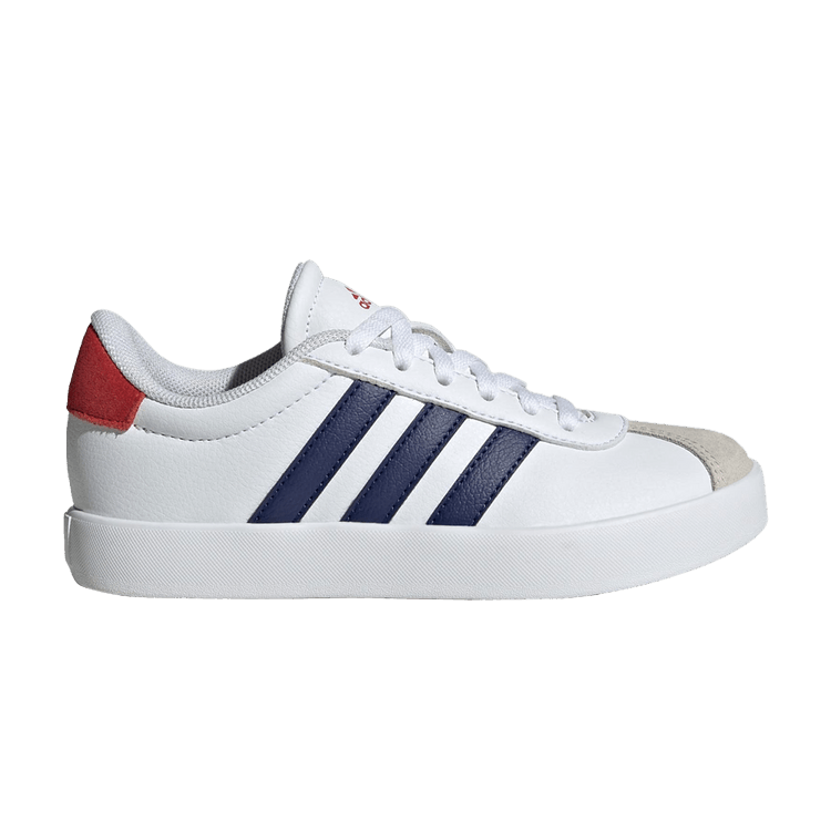 Adidas VL Court 3.0 J 'White Dark Blue' — Cloud White/Dark Blue/Better Scarlet