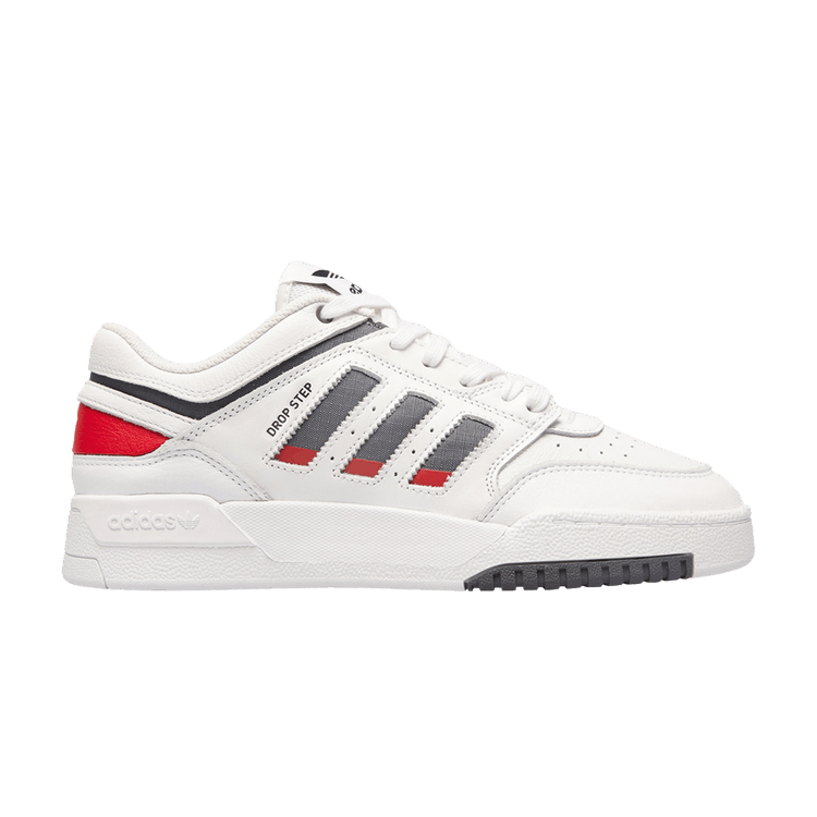 Adidas Drop Step Low 'White Grey Scarlet' — Cloud White/Grey Five/Better Scarlet