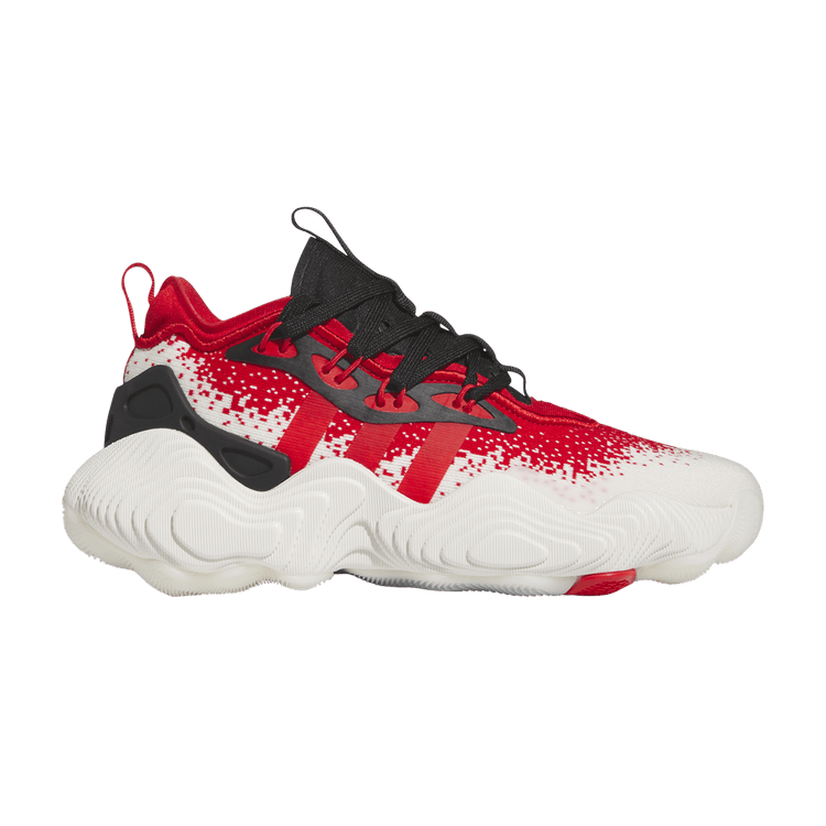 Adidas Trae Young 3 J 'Vivid Red' — Off White/Vivid Red/Core Black