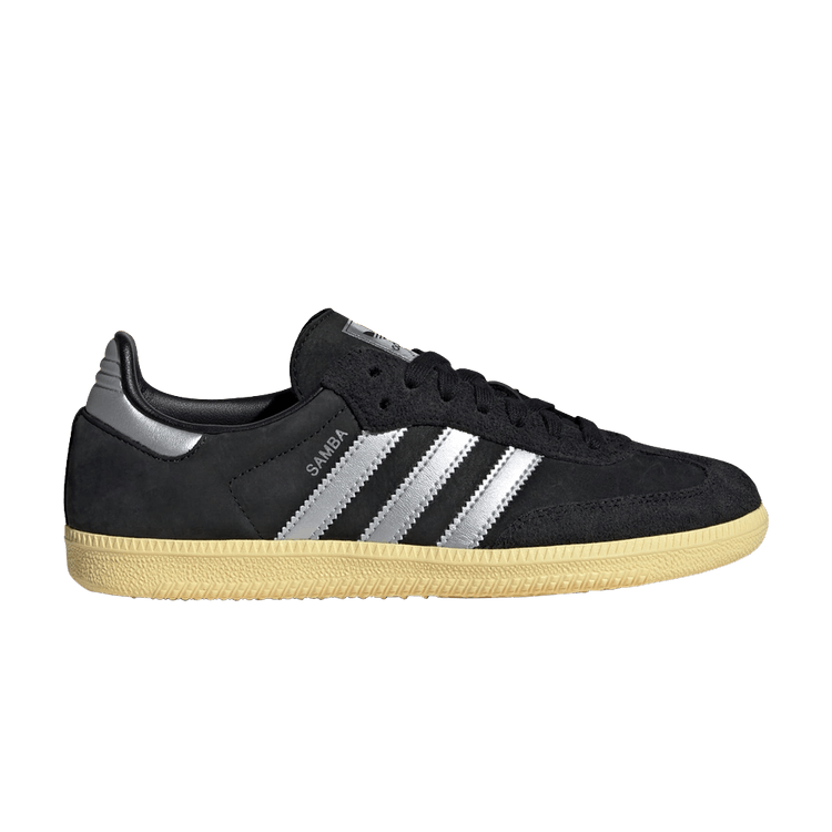 adidas Wmns Samba OG 'Black Almost Yellow' — Core Black/Matte Silver/Almost Yellow