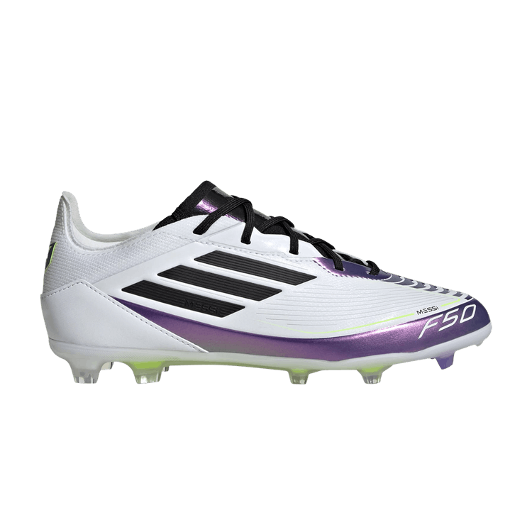 Adidas Messi Adizero F50 Pro FG K 'Triunfo Estelar Pack' — Cloud White/Core Black/Purple