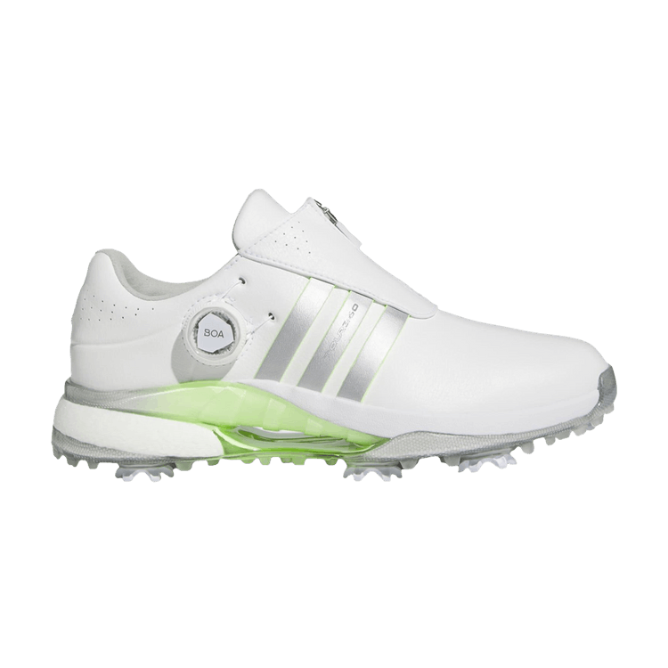 Adidas Wmns Tour 360 24 BOA Golf 'White Silver Metallic Green' — Cloud White/Silver Metallic/Green Spark